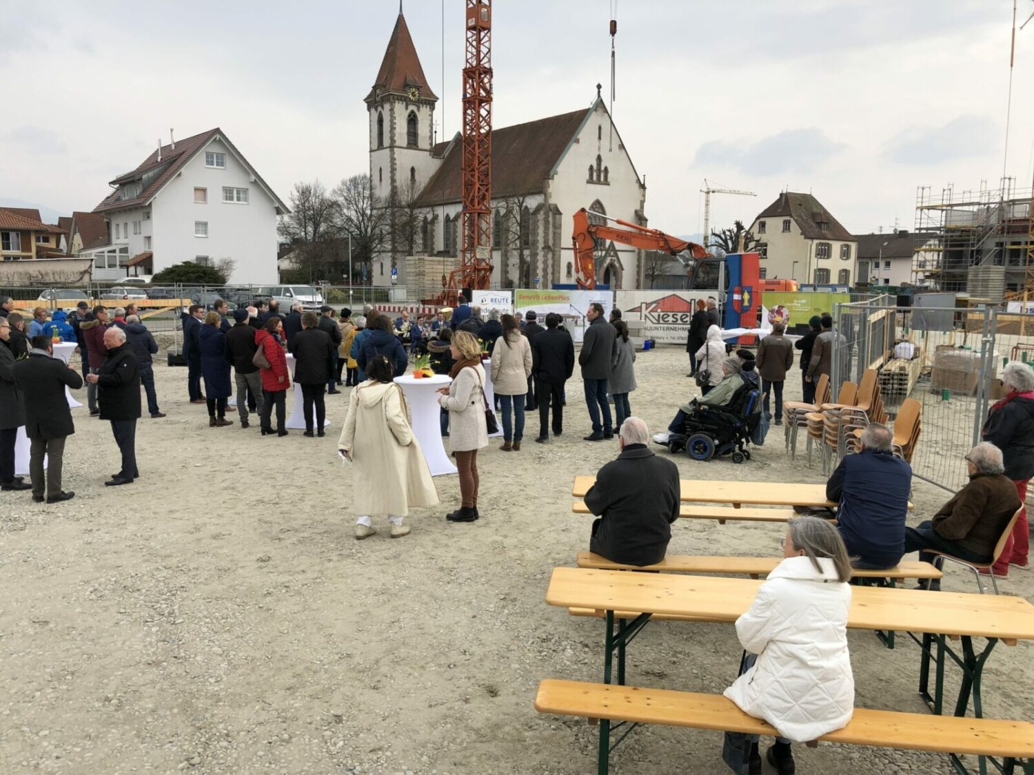 Gäste bei der Grundsteinlegung in Reute
